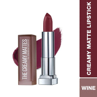 Maybelline New York Color Sensational Creamy Matte Lipstick, 696 Burgundy Blush, 3.9g and Maybelline New York Color Sensational Creamy Matte Lipstick, 680 Mesmerizing Magenta, 3.9g