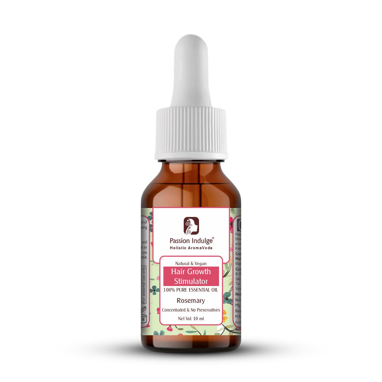 Passion Indulge Pure Rosemary Essential Oil for Hair Growth, Skin and Aromatherapy | Natural Multipurpose Essential Oil - 10 ml