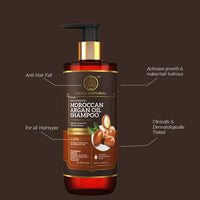 Khadi Natural Powered Botanics Moroccan Argan Shampoo 310ml, For Dry Hair, Reduces Frizz, Paraben, Silicone and Sulphate Free