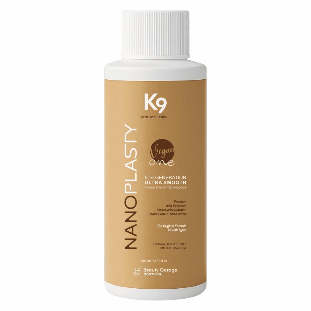 Beauty Garage Nanoplasty Vegan One | K9 Brazilian Series | 5th Generation Ultra Smooth Tanino-Fusion Technology, 100ml