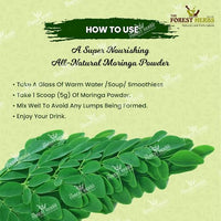 The Forest Herbs Natural Care From Nature Pure Moringa Powder 250 Grams | Ayurvedic Support For Holistic Wellness | Herbal Supplement | Rich In Antioxidants | Good For Digestion, Energy, Immunity, Weight Loss