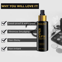 Seven Seas Hyper Fix Makeup Long Lasting Misty Finish Professional Makeup Fixer Spray For Face Makeup | Vitamin- E | Light Weight, Quick Dry Makeup Setting Spray