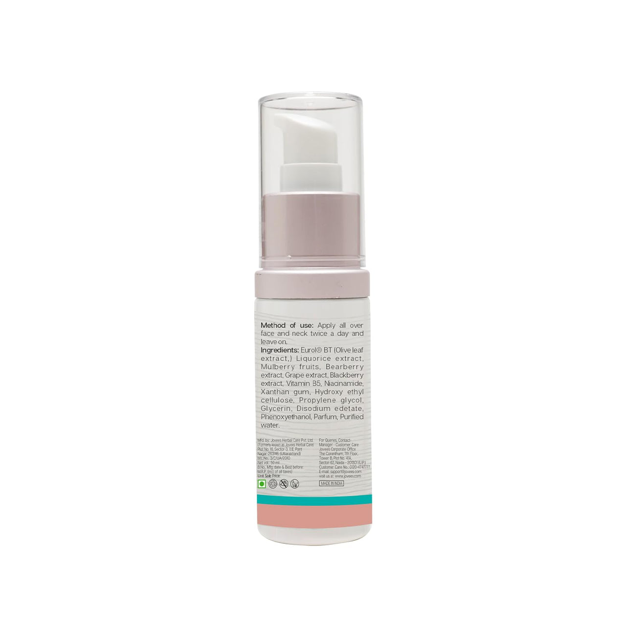Jovees Premium Natural Whitening Serum | Gives Clear, Hydrated And Glowing Skin | And For All Skin Types | 50ml