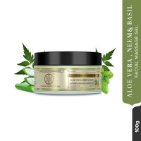 Khadi Herbal Ayurvedic Aloevera Neem and Basil F.Mass.Gel, 100g
