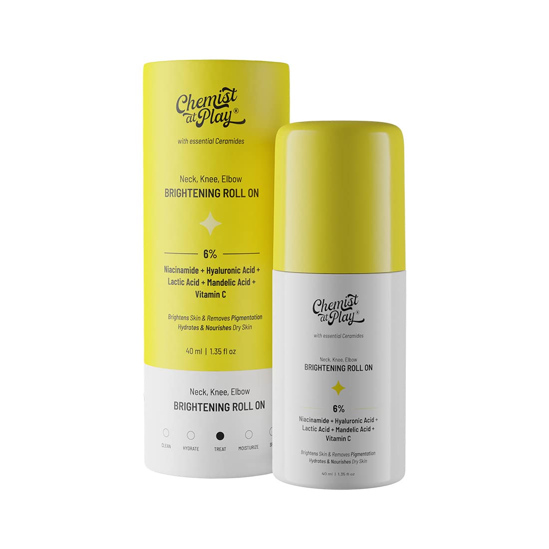 Chemist At Play 1% Salicylic Acid Exfoliating Body Wash 236ml and Chemist at Play Brightening Roll On 40ml