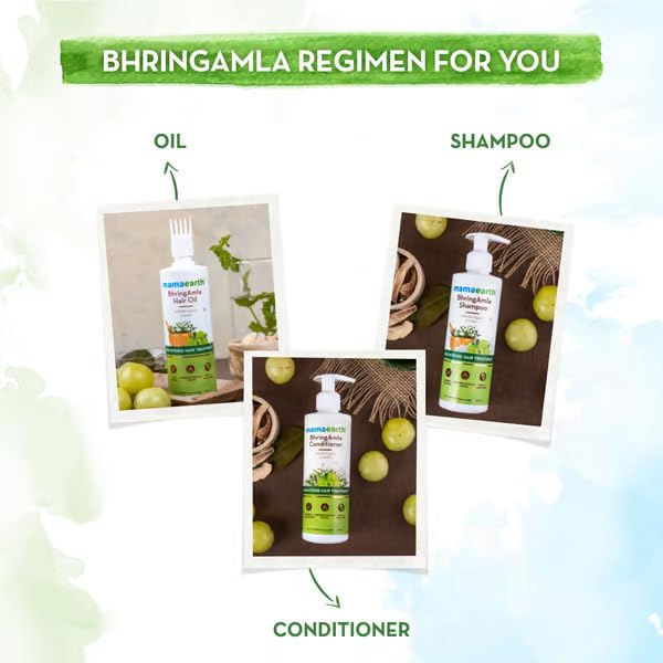 Mamaearth BhringAmla Shampoo for dry & frizzy hair with Bhringraj & Amla for Intense Hair Treatment – 250 ml