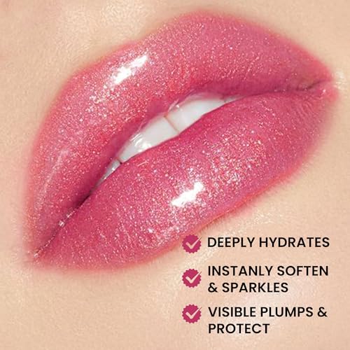 Shopaarel So Obsessed Lip Oil, Ultra-Glossy, Long-Lasting Comfort, Nourishment and Hydration, Lip Gloss, Fuller & Plump Lips, Lightweight, Non-sticky- 8 gm, Pop