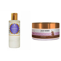 Just Herbs Kumuda - Indian White Water Lily Silicone-Free Conditioner & Anti Hairfall Natural Hair Mask- 200Gm, 2 count