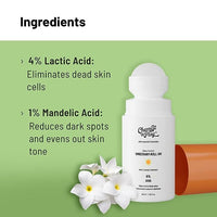 Chemist at Play UnderArm Roll-On Deodorant with 5% AHA, Lactic Acid & 1% Mandelic Acid | Prevents Body Odour, Brightens Skin & Exfoliates Underarm | White Jasmine Fragrance 40ml (Pack of 3)