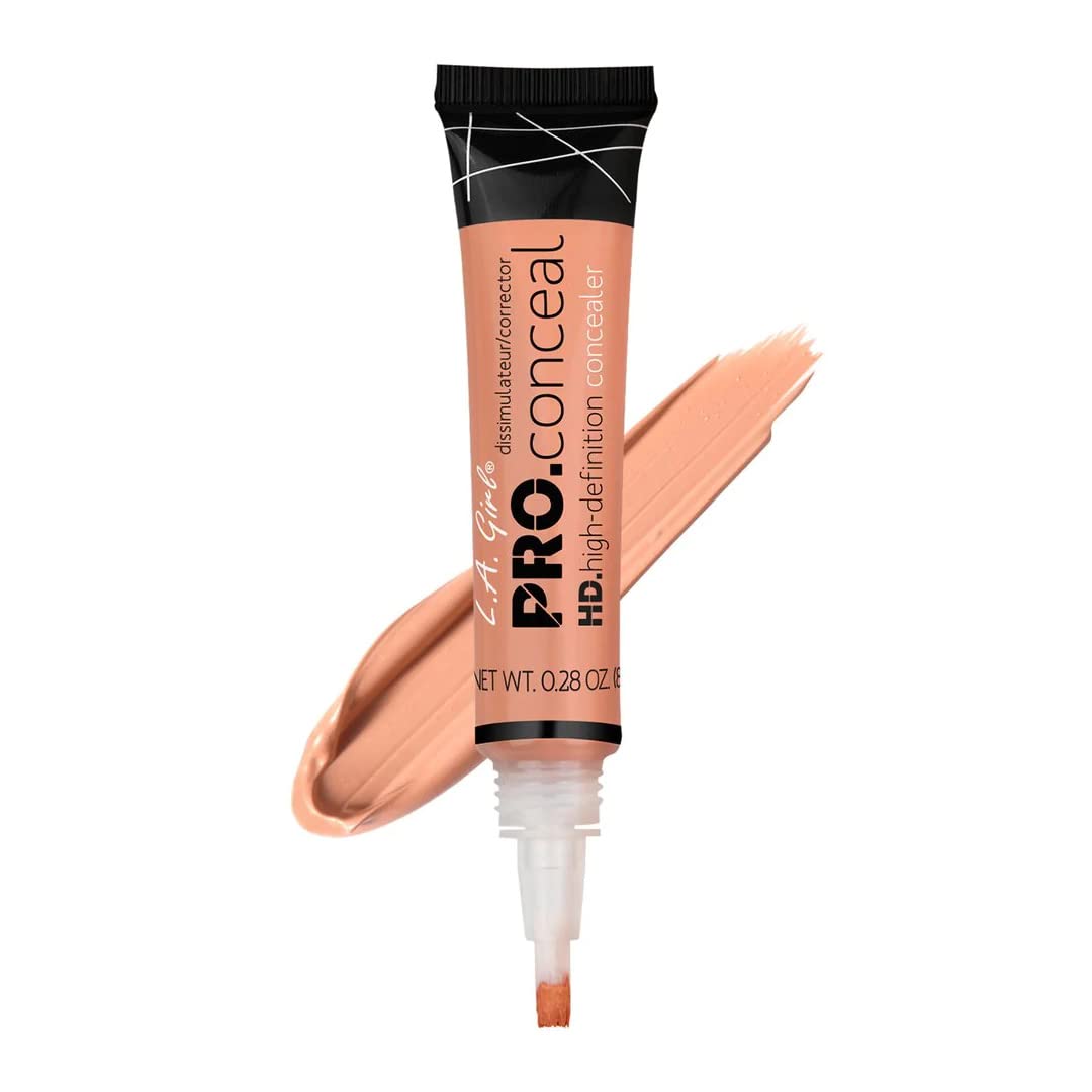 L.A GIRL Easily Blendable Concealer Corrector Peach For Face Makeup, Matte Finish Ultra Blendable Medium Beige - 8G (Vegan & Cruelty-Free) - Cream, Acne Prone