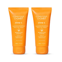 Conscious Chemist® Vitamin C Cream with SPF30 PA+++ | 100g | Vitamin C Moisturizer, Face Cream for Men & Women, Daily Gel with Polyglutamic Acid for Bright Skin, All Skin Types - Vivid C (Pack of 2)