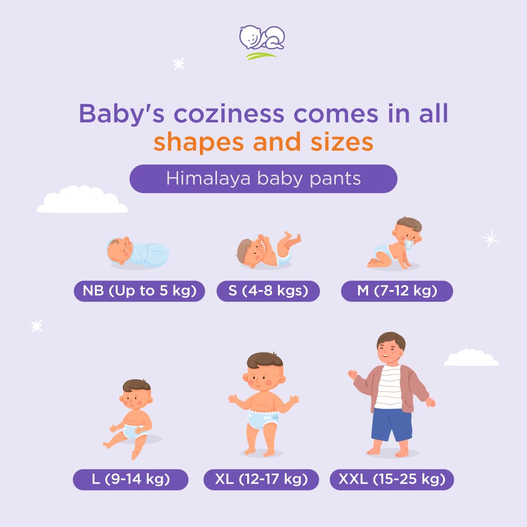 Himalaya Total Care Baby Pants Diapers, Small, 80 Count, Upto 4-8 kg, White, S