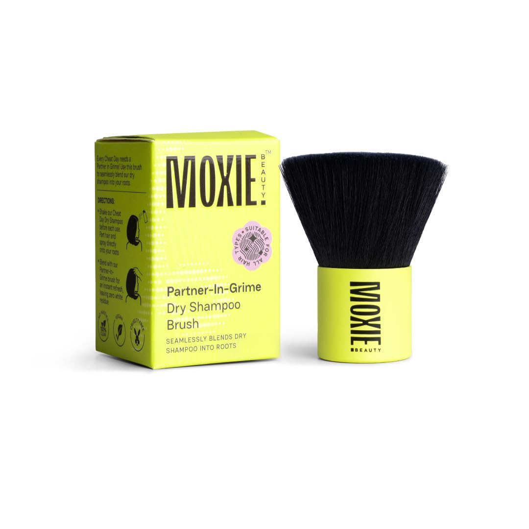 Moxie Beauty Cheat Day Dry Shampoo With Brush | Instant Oil Absorption & Volume Boost | No White Cast | Refreshes Hair Between Washes | For All Hair Types | 30g