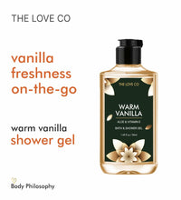THE LOVE CO. Warm Vanilla Bath & Body Gift Set | Body Wash | Body Lotion | Shampoo | Long-Lasting Warm Vanilla Fragrance | Gift Set For Women | Gifting For Birthday, Valentine's, Anniversary, Rakhi & Special Occasions| Premium Gift Packaging | Pack Of 3
