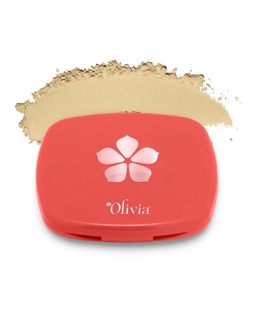 Olivia Weightless Matte Finish Compact Powder for Women | Full Coverage Face Makeup | Non-Oily Matte Look | Pore Minimizing & Evens Out Complexion | For All Skin Types | 10g | 02 Milky Glow