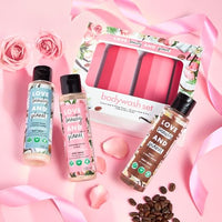 Love Beauty & Planet Indulgent Bodywash Gift Set| Coconut Water & Mimosa Flower, Rose & Murumuru Butter, Coffee & Warmn Vanilla Bodywash 100Ml Each