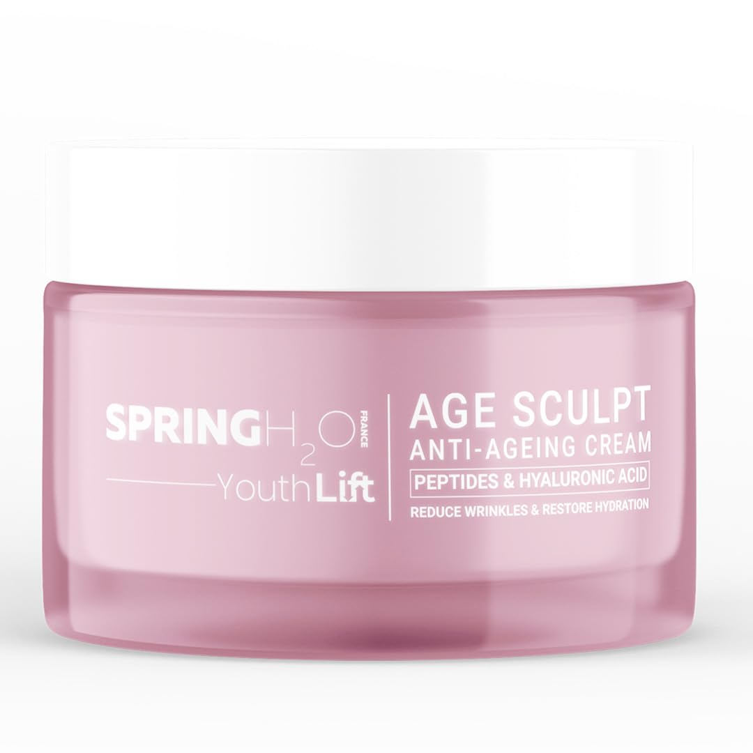 Spring H2O Age Sculpt Anti-Aging Cream – Reduces Wrinkles & Fine Lines | Hydrates & Firms Skin | With Peptides, Hyaluronic Acid | For Youthful, Glowing Skin