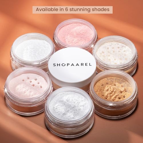 SHOPAAREL Body Glitter Powder, Luminous Finish, Silky Shimmer, Radiant Control, Insanely Pigmented, Smudge Resistant, Crystal Glow-7 Gm (SH03)