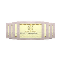 Khadi Natural Herbal Jasmine Soap| Herbal handmade soap| Relaxes body and soul| Reduces wrinkles and lines|Suitable for all skin types| Pack of 7 (125gm*7) (875gm)