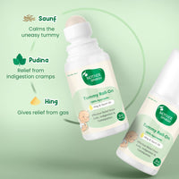 Mother Sparsh Natural Baby Liquid Cleanser (Powered by Plants) Cleanser, Refill Pack (500ml) &Tummy Roll On For Baby, Colic Relief, Constipation and Indigestion With Hing & Saunf - 40ml