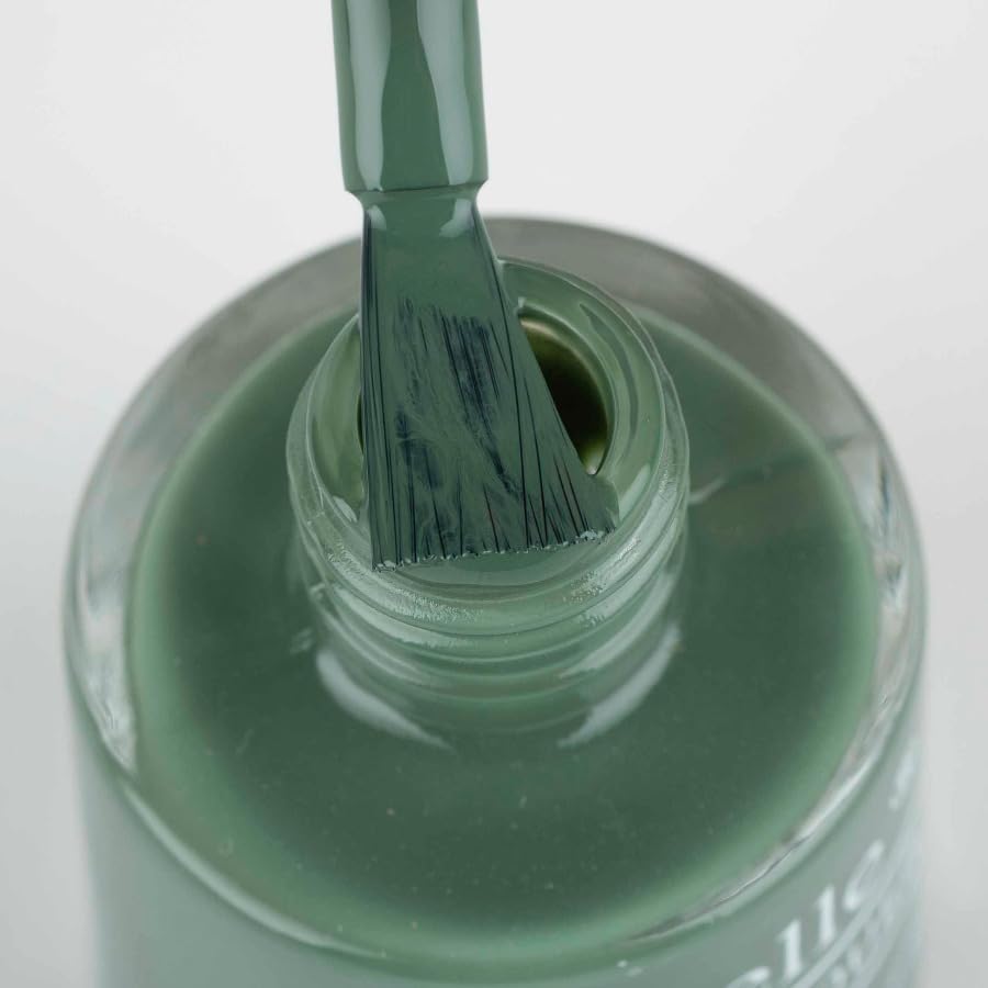DeBelle Gel Creme Finish Nail Polish Green Olivia (Dark Olive Green) 8 Ml - Enriched With Natural Seaweed Extract, Cruelty Free, Toxic Free