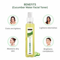 INDUS VALLEY Natural Cow's Milk Yogurt & Honey Depigmentation Gel with Cucumber Water Toner for Face | 50 ml + 250 ml