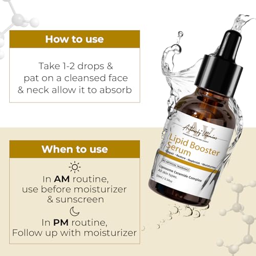 ACTIHERBZ vitamins Lipid booster serum | Anti-Aging & Deep Hydration | Liposomal Ceramide Skin Barrier | For All Skin Types – 10ml