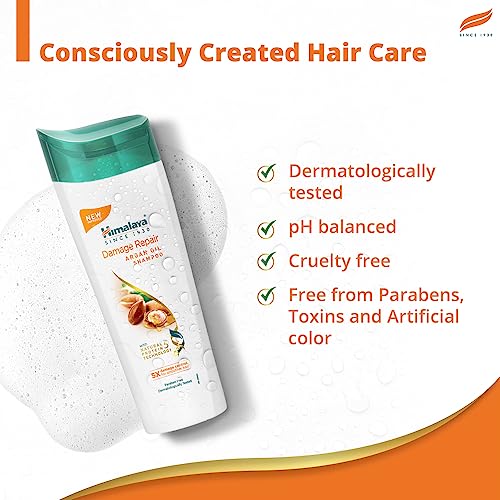 Himalaya Damage Repair Argan Oil Shampoo, 5x damage control for smoother hair, for all hair type, 340 ml