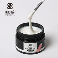 Bolt Bee Professional Builder Gel for Nails - 15ml Nail Extension Gel, Strong UV/LED Soak Off for Nail Sculpting, Durable Nail Enhancement for Salon & Home Use (White)