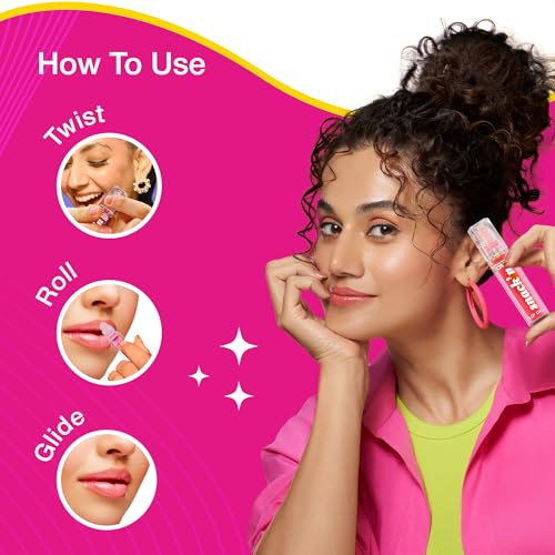 SWISS BEAUTY Craze Snack'N Nourishing Lip Oil | With Vitamin E And Hyaluronic Acid | Gives Glass -Like Shine | Shade- Apple Tart, 4.5Ml, Pink