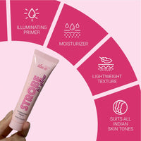 Iba Strobe to Glow Illuminating Primer + Moisturizer, 25gm | Skin Radiance Cream + Highlighter for Face | For Dewy Instant Glow | Boosts Hydration | Enriched Vitamin C | For All Skin Types | Halal Certified & Vegan Makeup