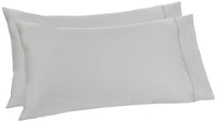 Aware 100% Organic Cotton 300 Thread Count Pillowcase Set, Light Gray, King, 2 Pack, 40