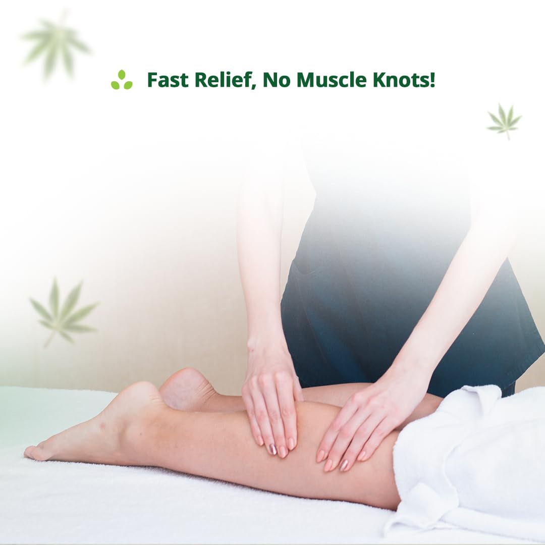 Hampa Hemp Muscle Pain Relief Oil 100ml | Lasting Relief from Back, Shoulder, Neck, Leg, Lumbar, Ortho and other Muscular Pains, Stiffness and Spasms | Ayurvedic with Vijaya Leaf Extract, Arnica, Ashwagandha | 100% Natural and Skin Friendly