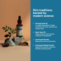 CITTA Super Light Anti-Frizz Hair Serum For All Scalp & Hair Types | Anti Hairfall Serum For Men & Women | Frizz Control Hair Serum With Moringa & Black Seed Oil | Lightweight Post-Shampoo Treatment | Tames Unruly Hair & Flyaways | 30 ml