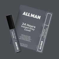 ALL MAN 24-Hours Instant Grey Cover, Temporarily Cover Grey Hair, Sweat & Waterproof | Beard & Short Hair | Natural Black | 10g