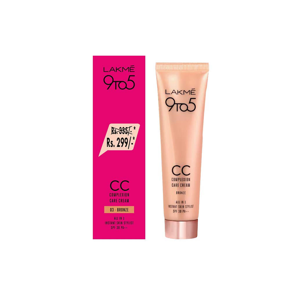 Lakmé 9 to 5 Complexion Care CC Cream, Honey, 30g & Lakm√© 9 to 5 Complexion Care Face Cream, Bronze, 30g