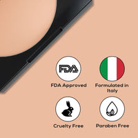RENEE Face Base Compact Powder Cashew Beige 9gm, Enriched With Hyaluronic Acid & Vitamin E, Long - Lasting, Easy Blend, Matte Finish, for All Skin Types