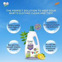 Himalaya Germ Free Baby Laundry Wash 1 L Pouch Liquid, White, (7004801) (Pack of 2)