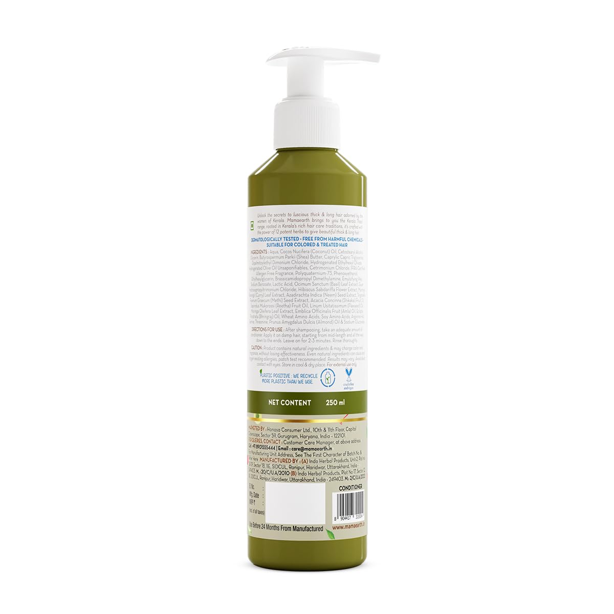 Mamaearth Kerala Thaali Conditioner 250 millilitre with Hibiscus, Amla, Reetha & Methi Dana for Smooth, Thick & Long Hair|Soft & Shiny Hair |12 Potent 100% Natural Herbs |Kerala Expertise