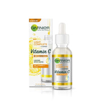Garnier Light Complete VITAMIN C Booster Face Serum 30 ml & Hydra Bomb Eye Serum Mask, Orange, 6 g