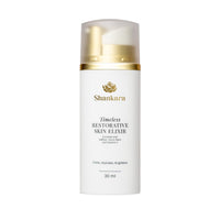 Shankara Timeless Restorative Skin Elixir - Visibly Brightens, Hydrates, Firms Skin with Ayurvedic Super Herbs and Citrus Stem Cell Technology - Facial Serum for All Skin Types - 30ml Pump Bottle