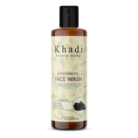 Khadi Natural Herbal Charcoal Face Wash | Soothes Skin | Unclog Pores | Deep Cleaned Skin | Radiant Glow | Detox & Purifying Pollution Clear Face Wash For Women & Men 100ml