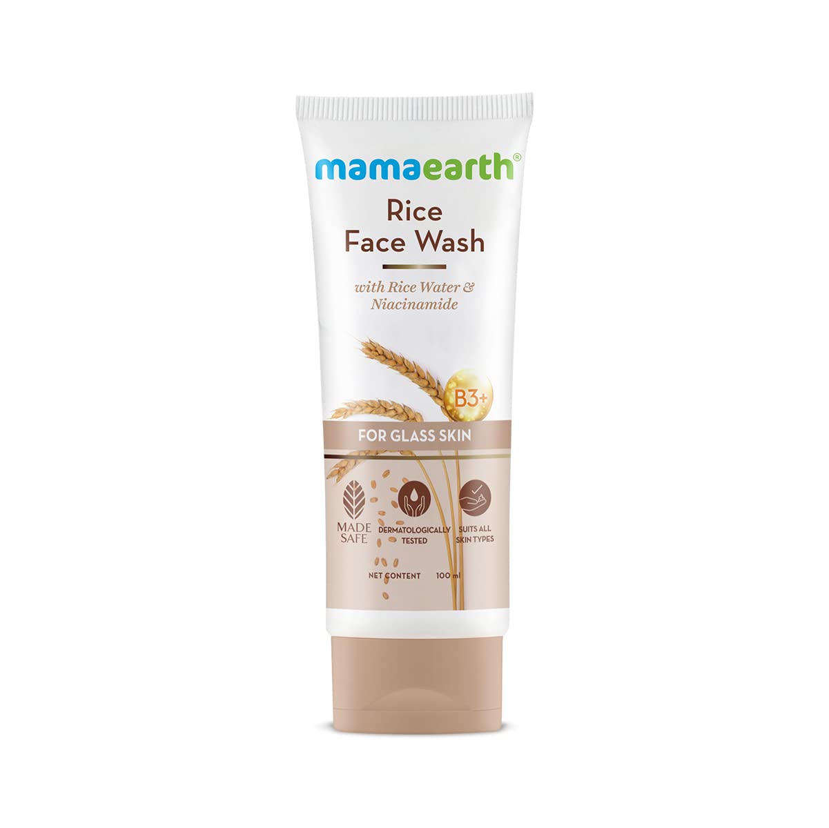 Mamaearth Charcoal Face Wash with Activated Charcoal & Coffee for Oil Control (100ml),Mamaearth Rice Face Wash With Rice Water & Niacinamide for Glass Skin | For Hydrated & Even Skin To