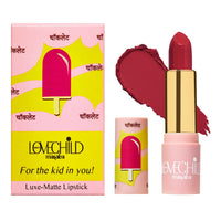 LoveChild Masaba - Hot-Pop - Luxe Matte Lipstick, Hydrating & Nourishing, Long lasting, Crimson Punch, Bullet Matte Lipstick, 4ML