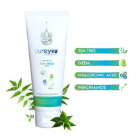 PureYou Face Wash with Tea Tree, Hyaluronic Acid & Niacinamide | Acne Control & Hydration (100ml)