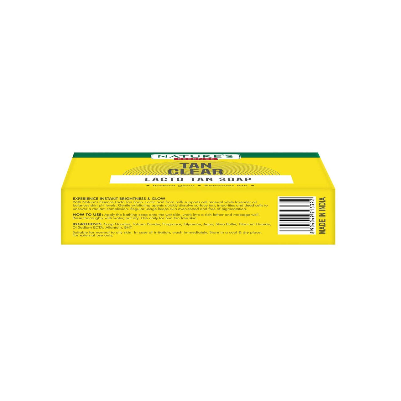 Nature's Essence Tan Clear Lacto Tan Soap| | Soap for Bath, 75g
