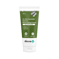 The Derma Co 5% Nia-Ceramide Intense Moisturizing Cream | 5% Niacinamide & Ceramide | 24hrs.Moisturization | Betaine, Bisabolol & Sepicalm | Moisturizer for Dry & Sensitive Skin - 100 g