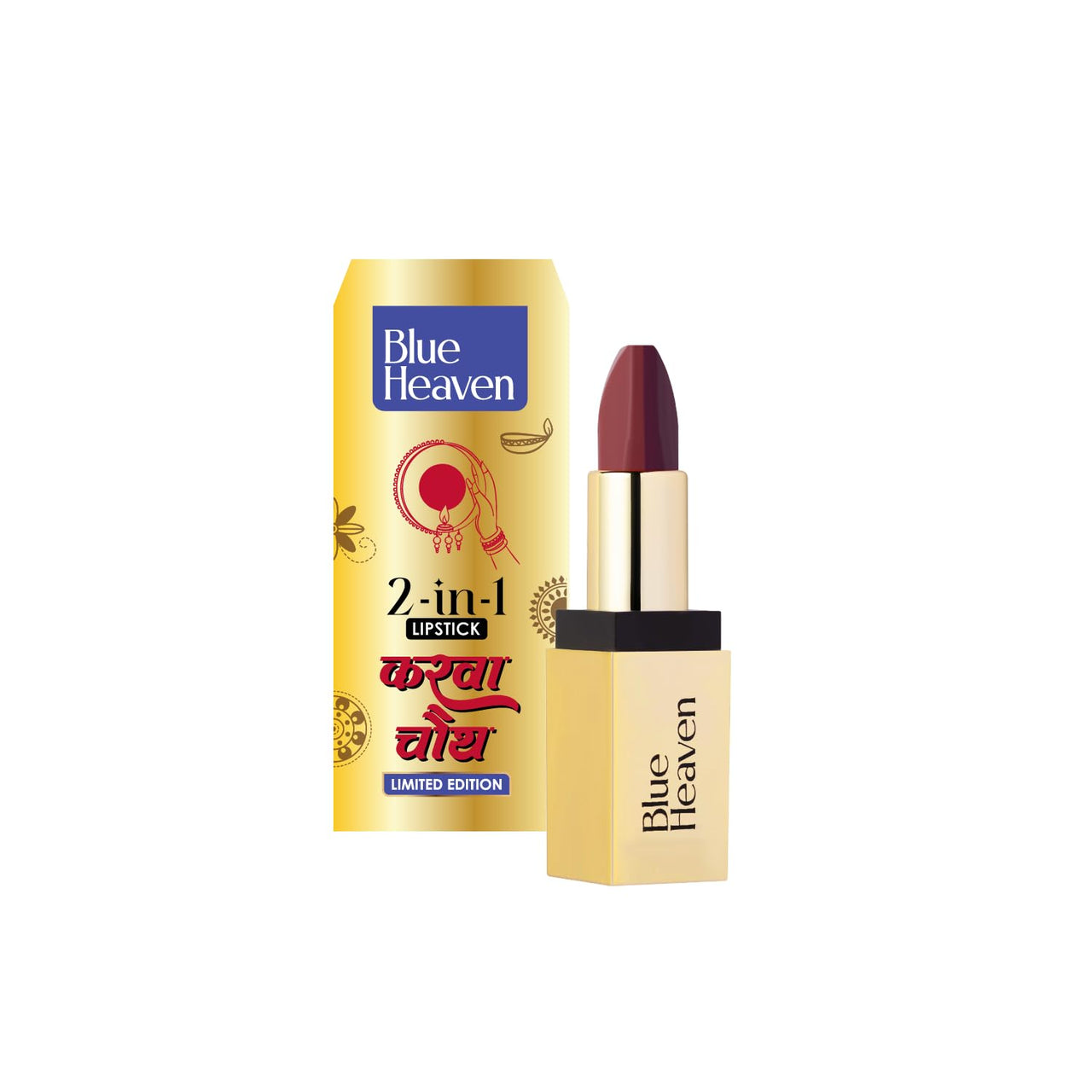 Blue Heaven 2 in 1 Festive Lipstick | Dual Shade | Ultra Lightweight Soft Matte Finish | Long Stay Comfort Wear Lipsticks for Women |C6| 4gm