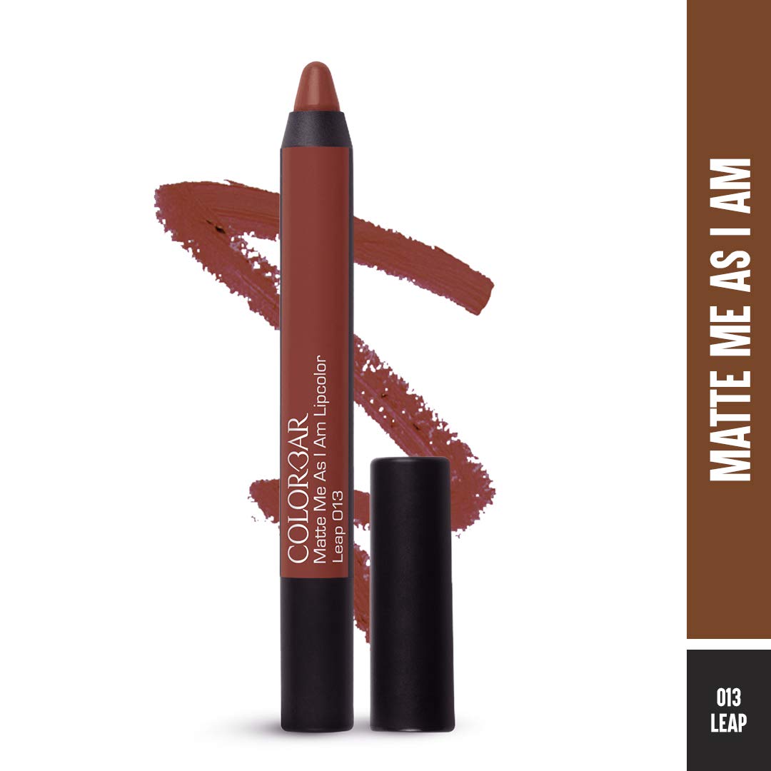 Colorbar Matte me as I am Lipcolor-Leap, Nude, 2 g | Moisturize and condition lips| Long Lasting| Waterproof and Smudge-proof