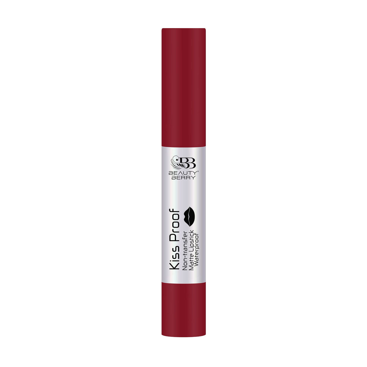 Beauty Berry Kiss Proof Matte Lipstick | Highly Pigmented Ultra Matte Long Lasting | Non-Drying, Intense Moisturizing, Lightweight | Non Transfer for Women (Cranberry)